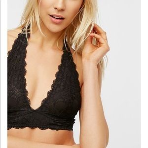 Free People Black Lace Bralette